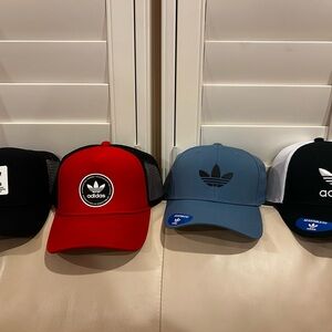 Adidas Men's Hat Set - Red, Blue, Black, White